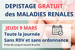 D�pistage des maladies r�nales le jeudi 9 mars