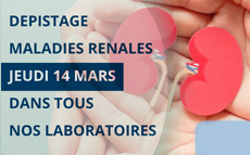 D�pistage des maladies r�nales le jeudi 14 mars